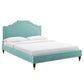 Adelaide Performance Velvet Queen Platform Bed, MOD-6581 FredCo