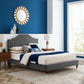 Adelaide Performance Velvet Queen Platform Bed, MOD-6581 FredCo