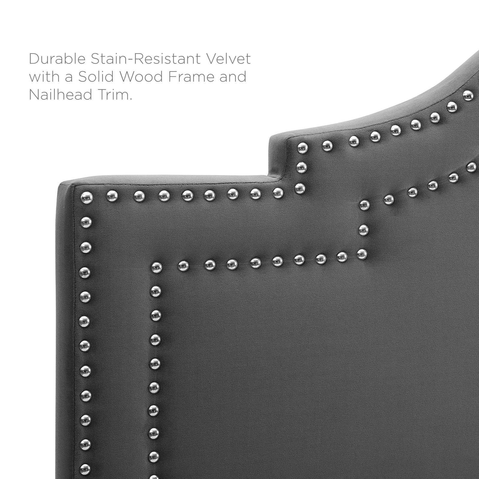 Adelaide Performance Velvet Queen Platform Bed, MOD-6581 FredCo