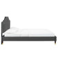Adelaide Performance Velvet Queen Platform Bed, MOD-6581 FredCo