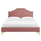 Adelaide Performance Velvet Twin Platform Bed, MOD-6850 FredCo