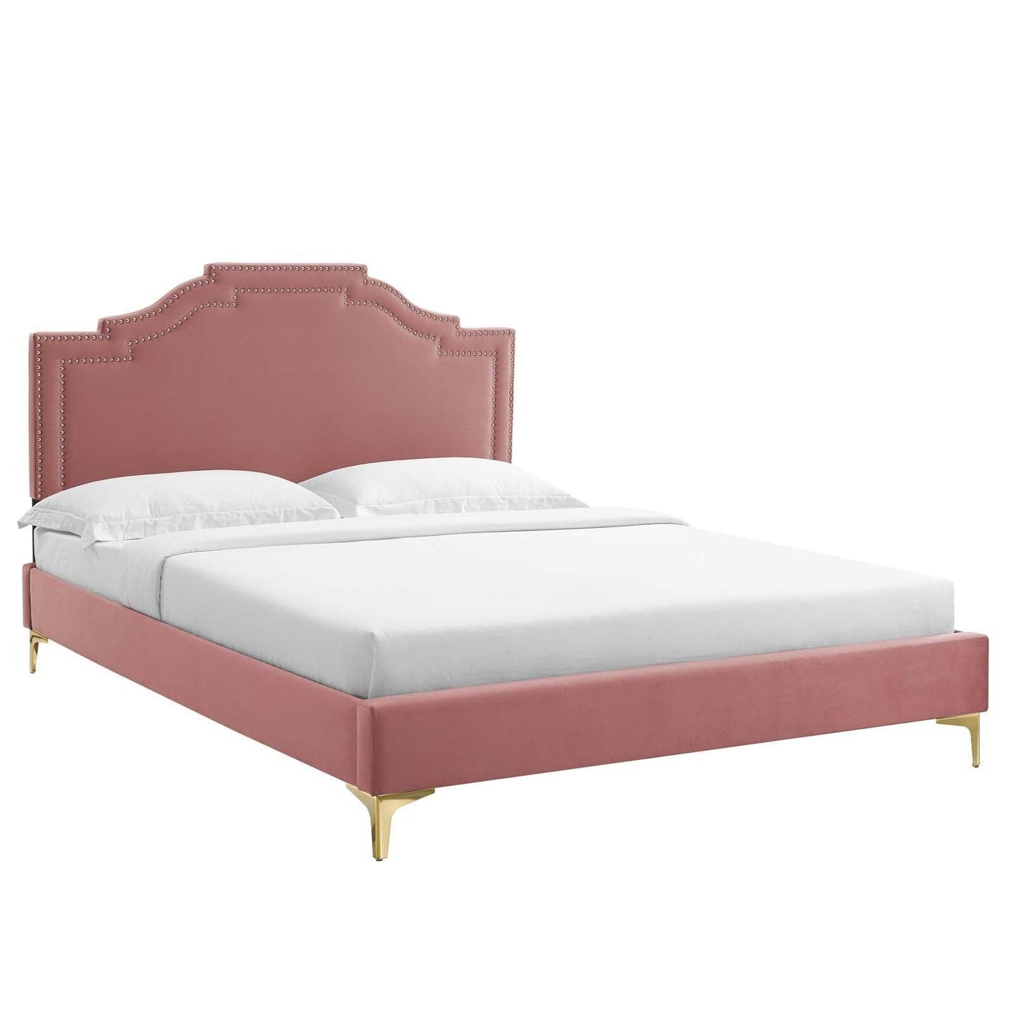 Adelaide Performance Velvet Twin Platform Bed, MOD-6850 FredCo
