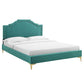 Adelaide Performance Velvet Twin Platform Bed, MOD-6850 FredCo
