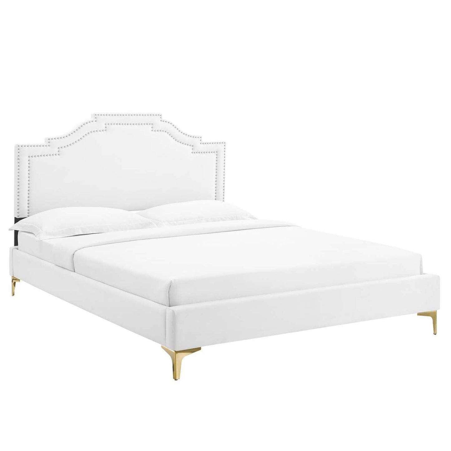 Adelaide Performance Velvet Twin Platform Bed, MOD-6850 FredCo