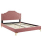 Adelaide Performance Velvet Twin Platform Bed, MOD-6850 FredCo