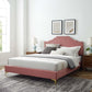 Adelaide Performance Velvet Twin Platform Bed, MOD-6850 FredCo