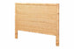 Adelyn Modern Bohemian Natural Brown Rattan and Mahogany Wood, King Size Headboard FredCo