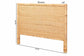 Adelyn Modern Bohemian Natural Brown Rattan and Mahogany Wood, Queen Size Headboard FredCo