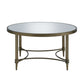 Aditya Mirrored & Antique Brass Finish Coffee Table FredCo