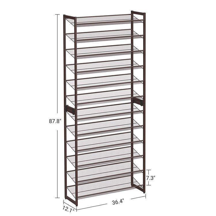 Adjustable 12-Tier Shoe Rack FredCo