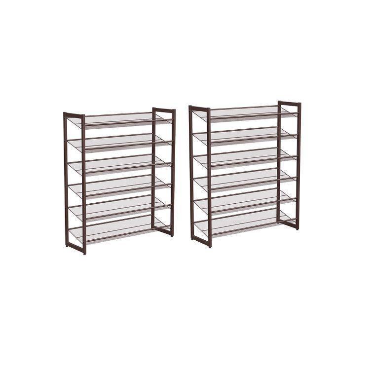 Adjustable 12-Tier Shoe Rack FredCo
