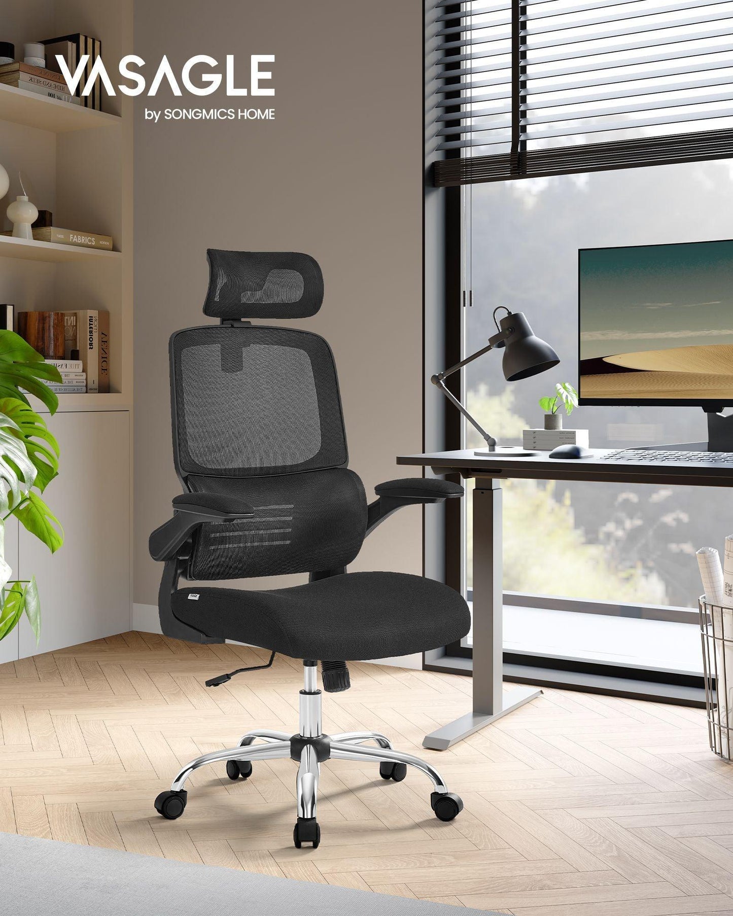 Adjustable Headrest Mesh Computer Chair FredCo