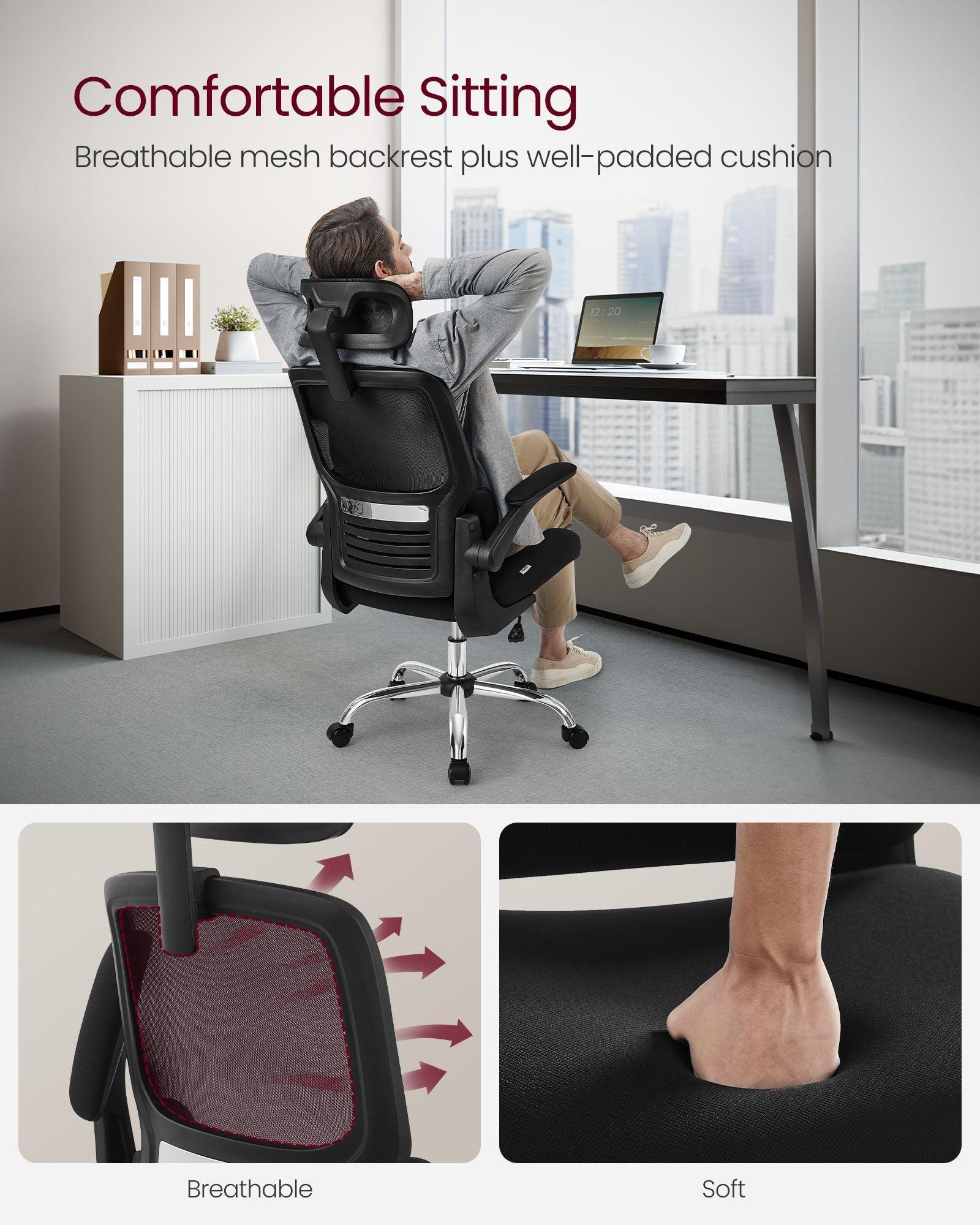 Adjustable Headrest Mesh Computer Chair FredCo