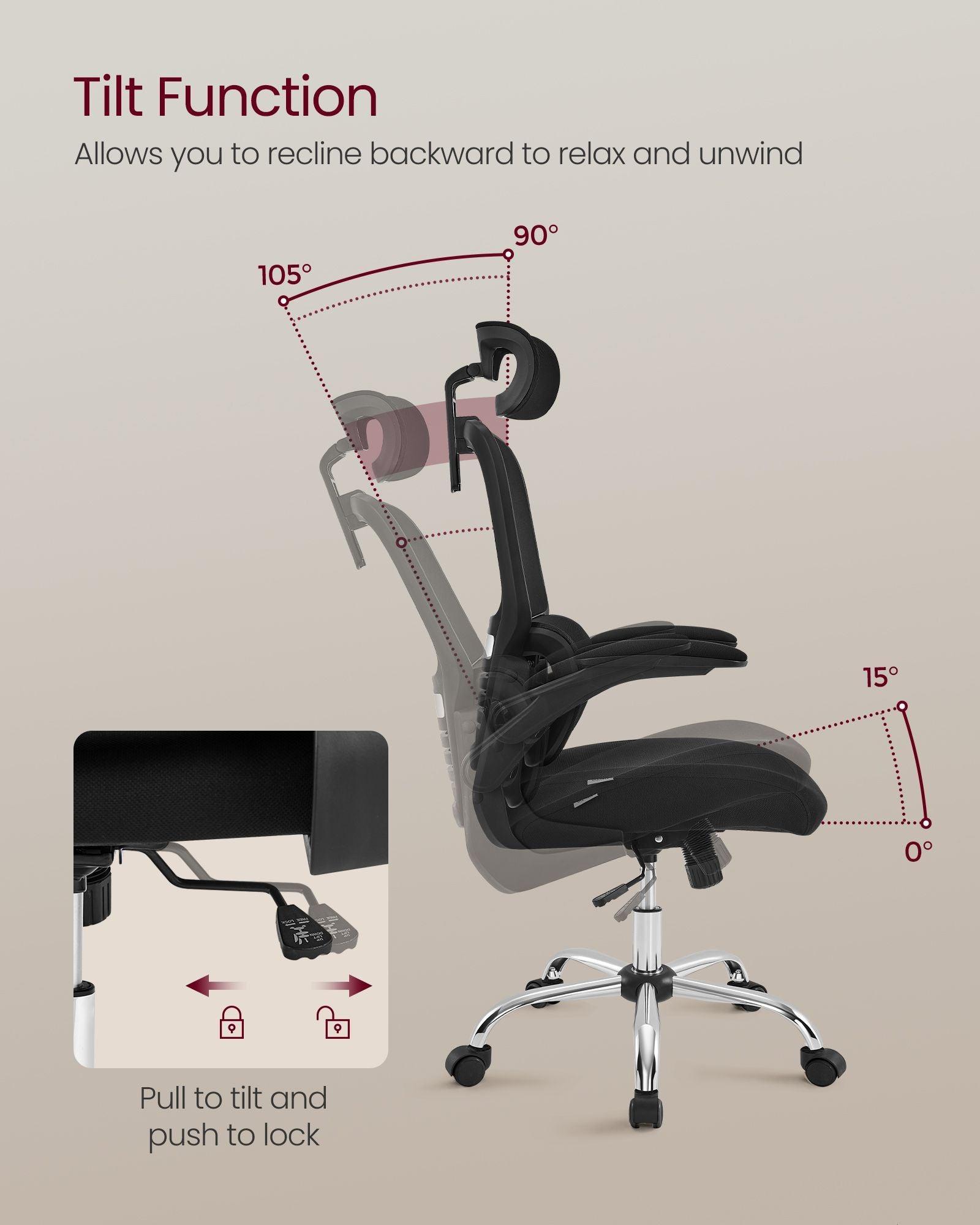 Adjustable Headrest Mesh Computer Chair FredCo
