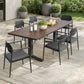 Aeris 7-Piece Outdoor Patio Aluminum Dining Set by Modway EEI-7441 FredCo