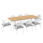 Aeris 9-Piece Outdoor Patio Aluminum Dining Set by Modway FredCo