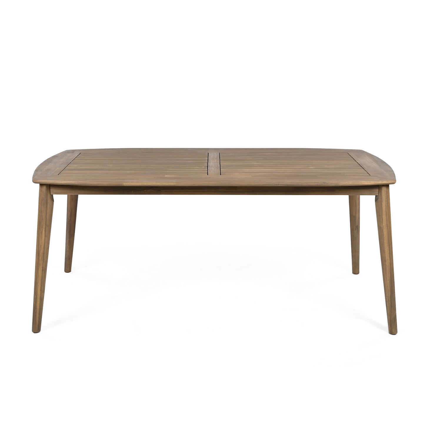 Acacia Wood Dining Table 8-Person Outdoor Table, Farmhouse Furniture for Patio, Garden, Backyard, Light Brown 180 LBS Weight Capacity 70.75'L FredCo