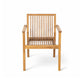 Patio Dining Chair Set of 2 - Sturdy Acacia Wood, Comfortable Waterproof Seating, 400 lbs Capacity, Natural Color Frame FredCo