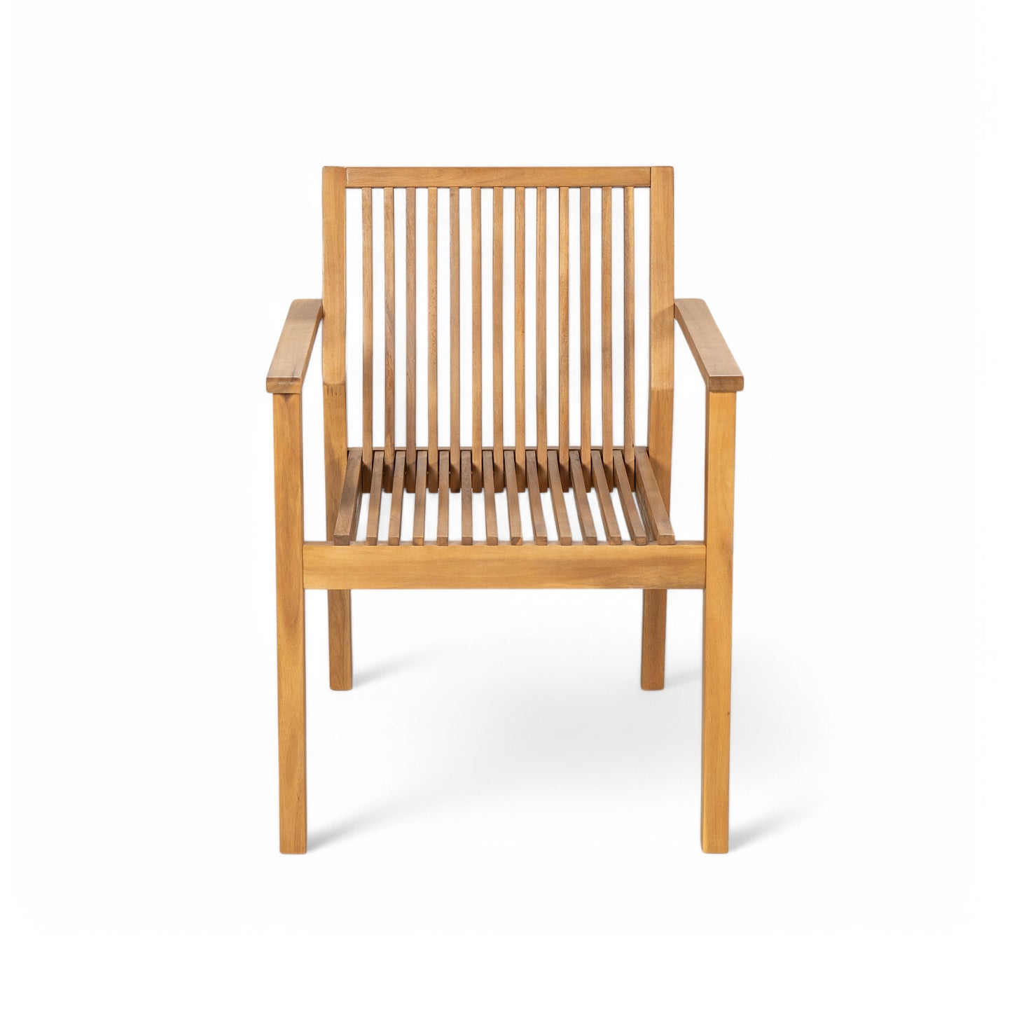 5-Piece Acacia Wood Outdoor Dining Set, Patio Table & Chairs with Removable Cushions, Slatted Tabletop for Garden Backyard FredCo