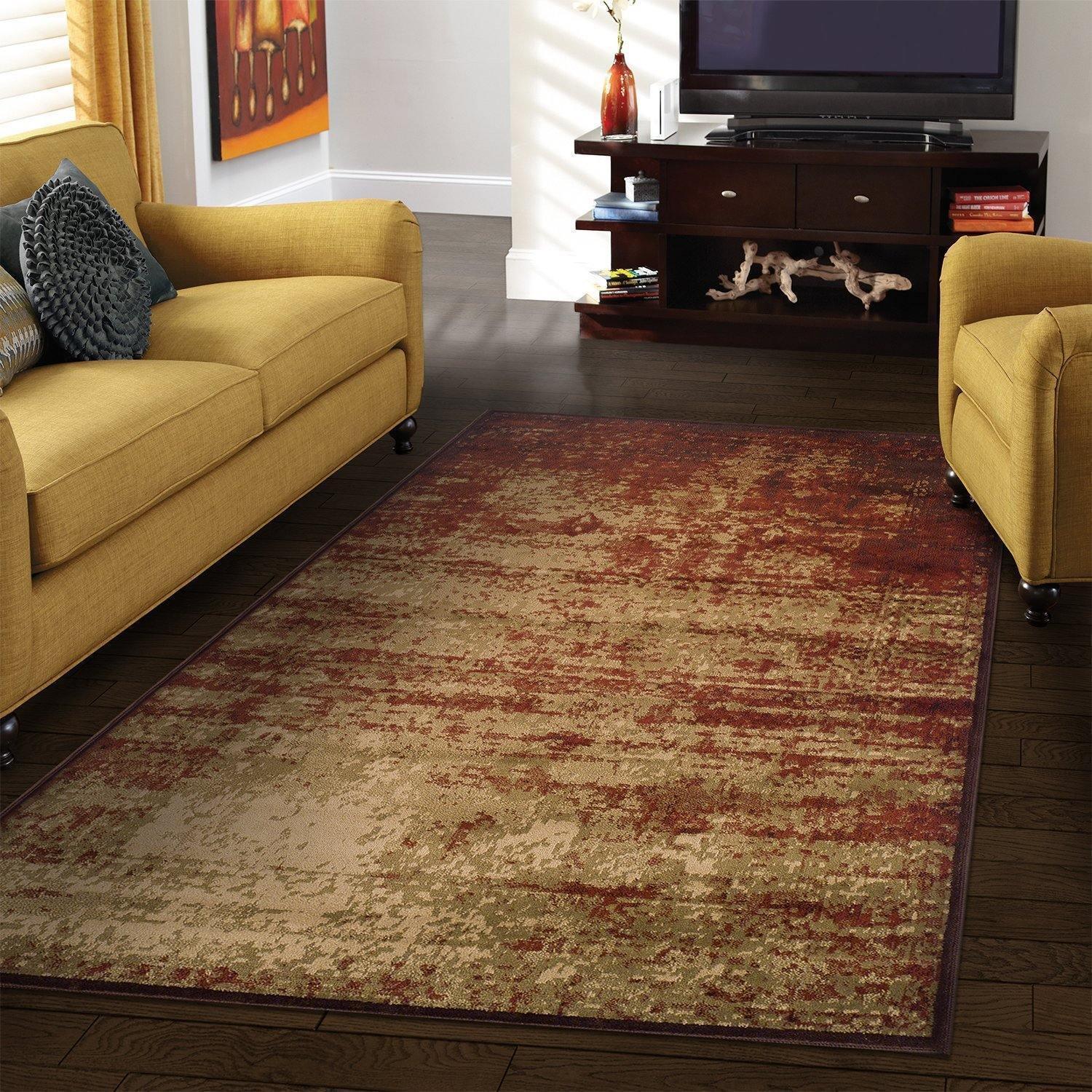 Afton Acid Wash Pattern modern Casual Rug FredCo