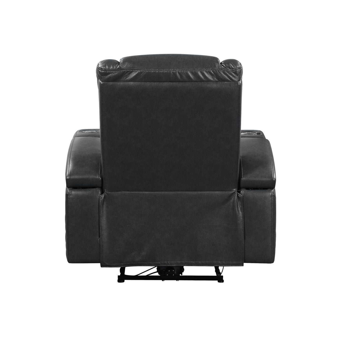 Alair Dark Gray Leather Aire Power Motion Recliner W/Bluetooth, Wireless Charger & Cupholder FredCo