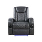 Alair Dark Gray Leather Aire Power Motion Recliner W/Bluetooth, Wireless Charger & Cupholder FredCo