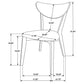 Alfredo Dining Room Set Natural Walnut and Grey 108080-S5 Coaster FredCo