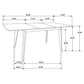 Alfredo Dining Room Set Natural Walnut and Grey 108080-S5 Coaster FredCo