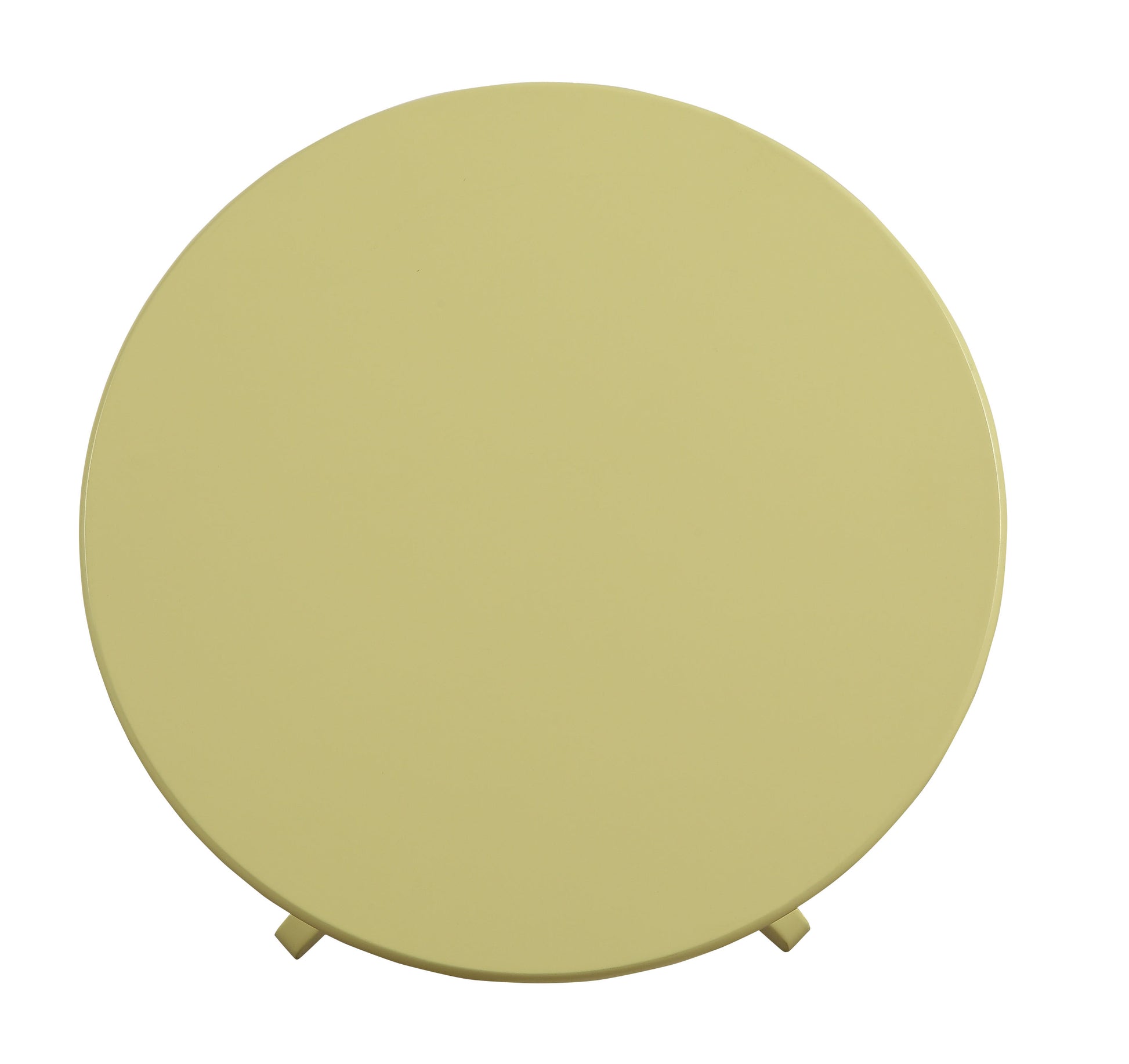 Alger Light Yellow Finish Accent Table FredCo