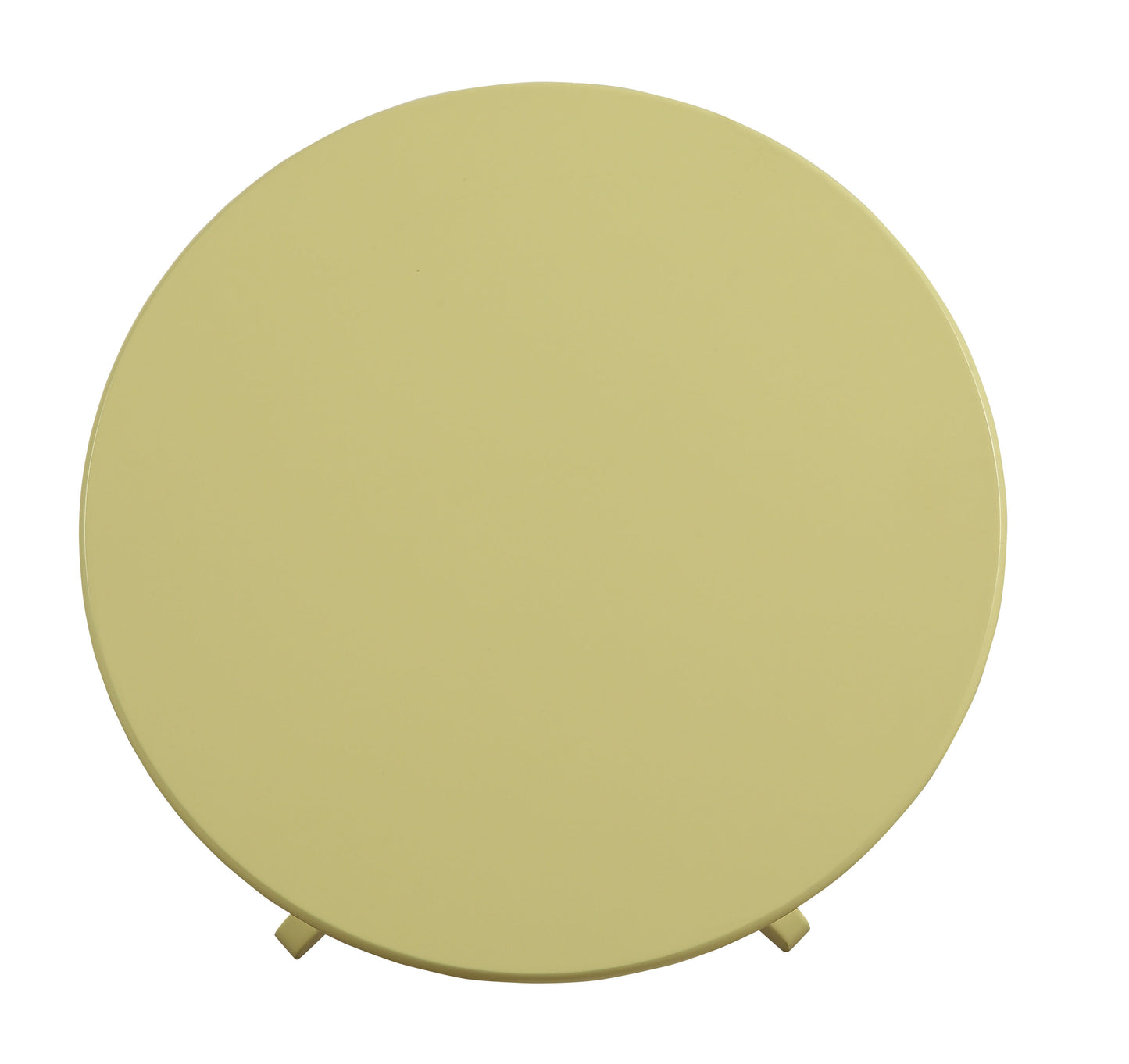 Alger Light Yellow Finish Accent Table FredCo