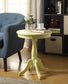 Alger Light Yellow Finish Accent Table FredCo