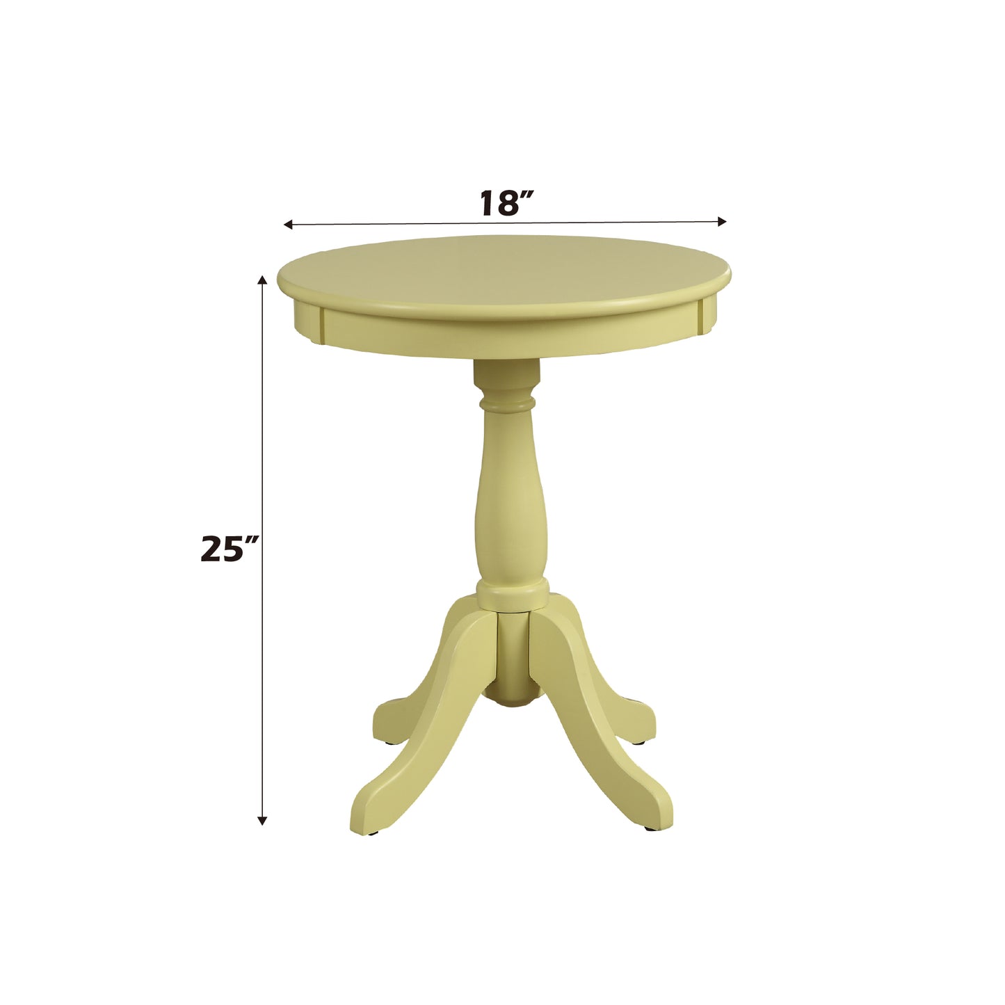 Alger Light Yellow Finish Accent Table FredCo