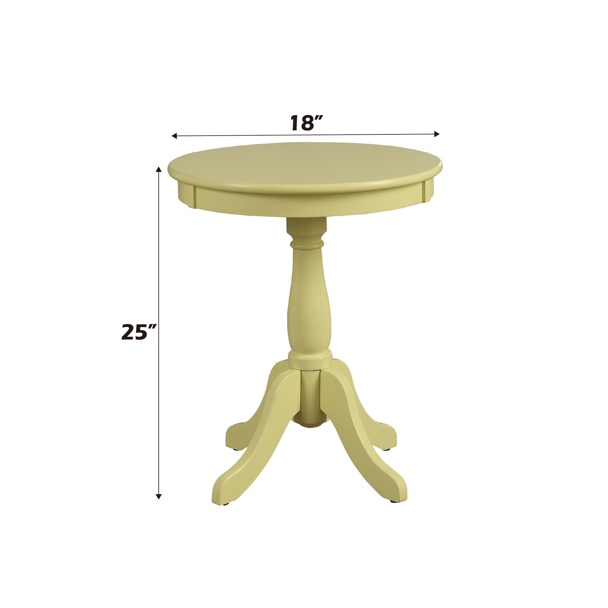 Alger Light Yellow Finish Accent Table FredCo
