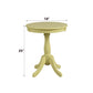 Alger Light Yellow Finish Accent Table FredCo
