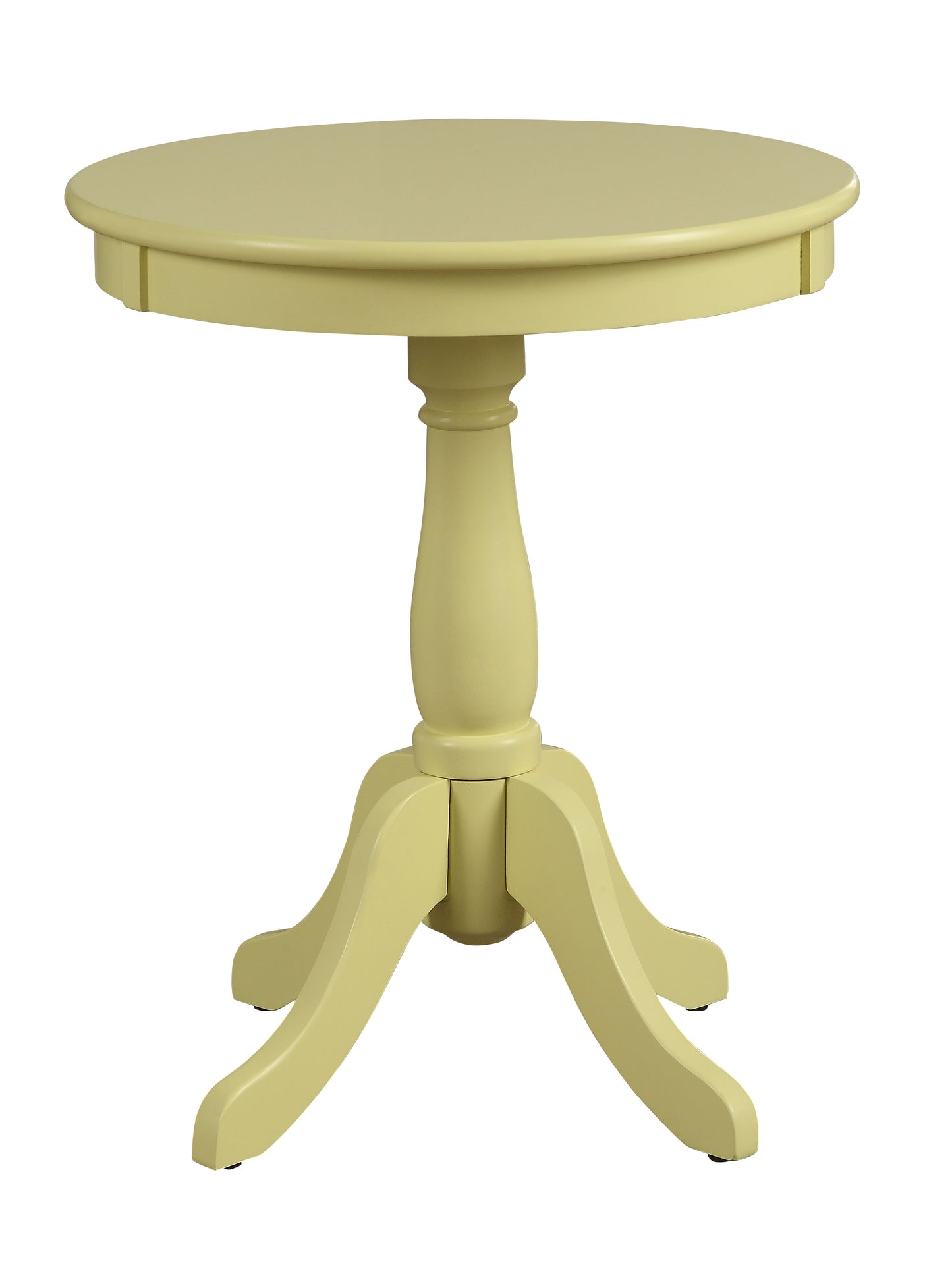 Alger Light Yellow Finish Accent Table FredCo