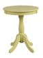 Alger Light Yellow Finish Accent Table FredCo