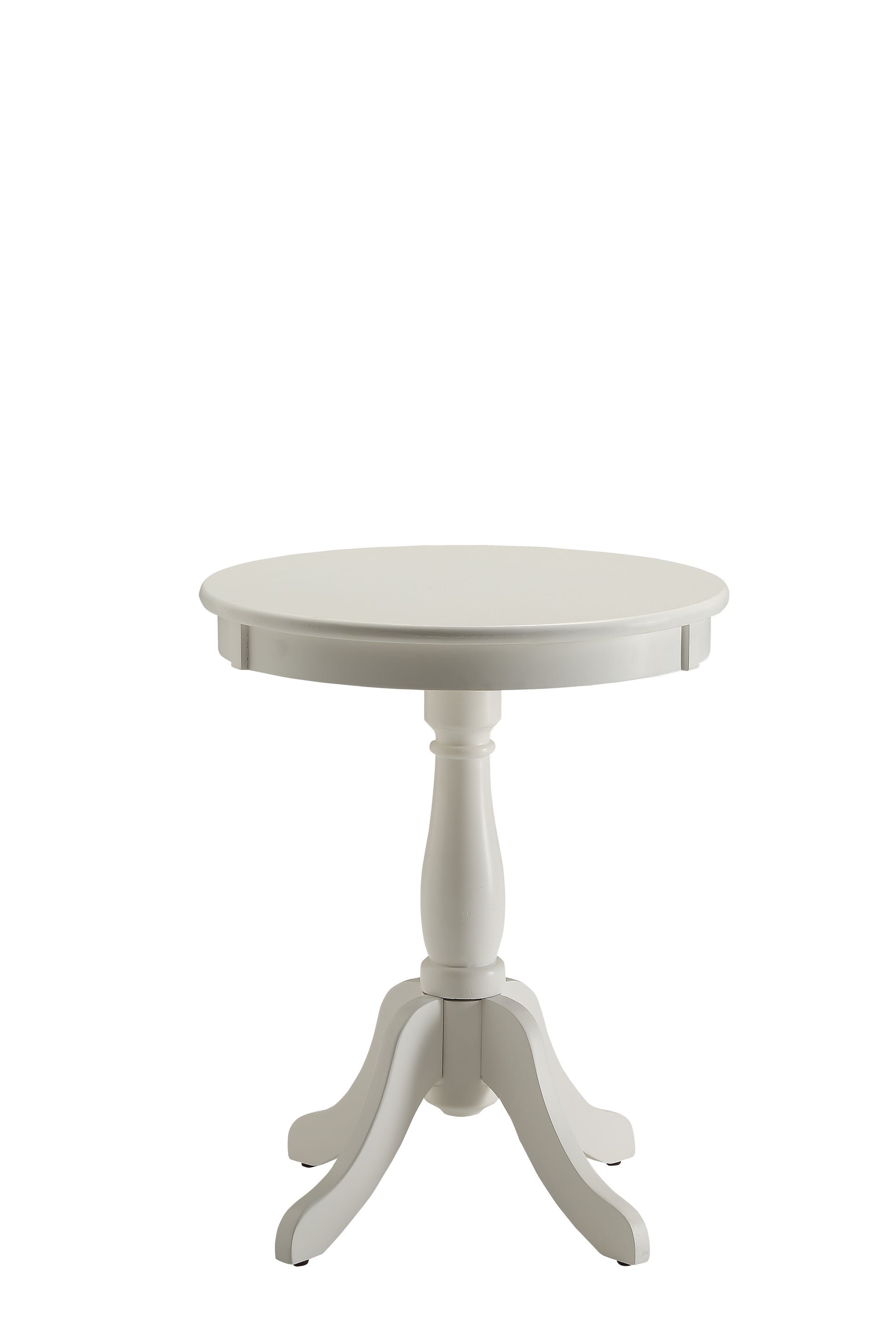 Alger White Finish Accent Table FredCo