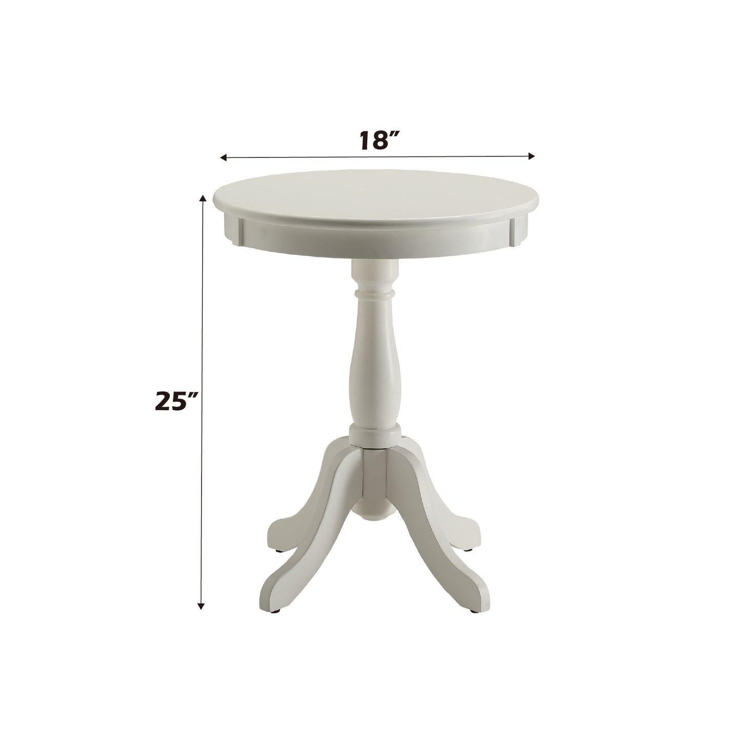 Alger White Finish Accent Table FredCo