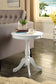 Alger White Finish Accent Table FredCo