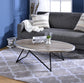 Allis Weathered Gray Oak & Metal Finish Coffee Table FredCo