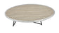 Allis Weathered Gray Oak & Metal Finish Coffee Table FredCo