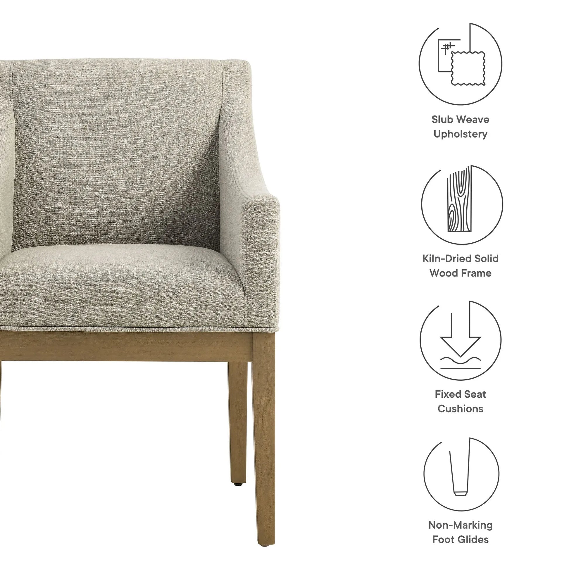 Alton Fabric Upholstered Dining Armchair by Modway EEI-7058 FredCo