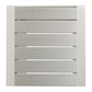 Modern brushed metal panel with horizontal slats, FredCo International furniture
