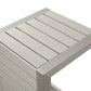 Modern silver slatted metal side table, contemporary furniture from FredCo International