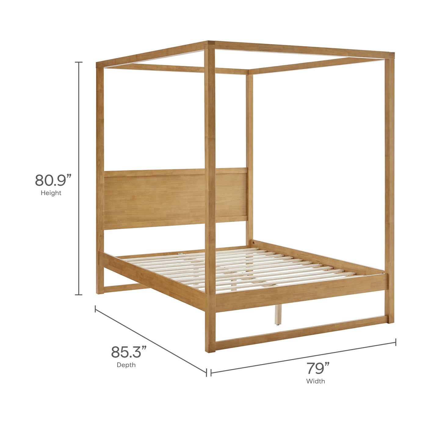 Alva King Wood Canopy Platform Bed by Modway MOD-7216 FredCo