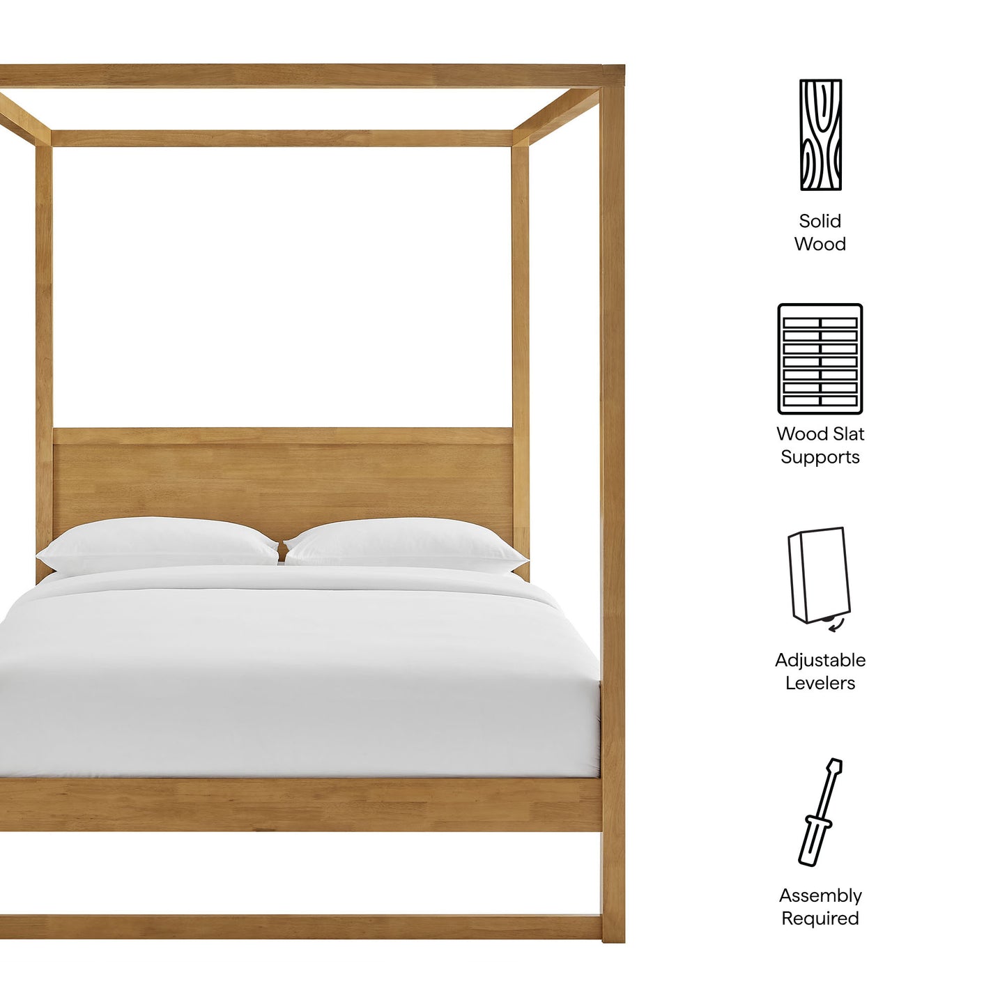 Alva King Wood Canopy Platform Bed by Modway MOD-7216 FredCo