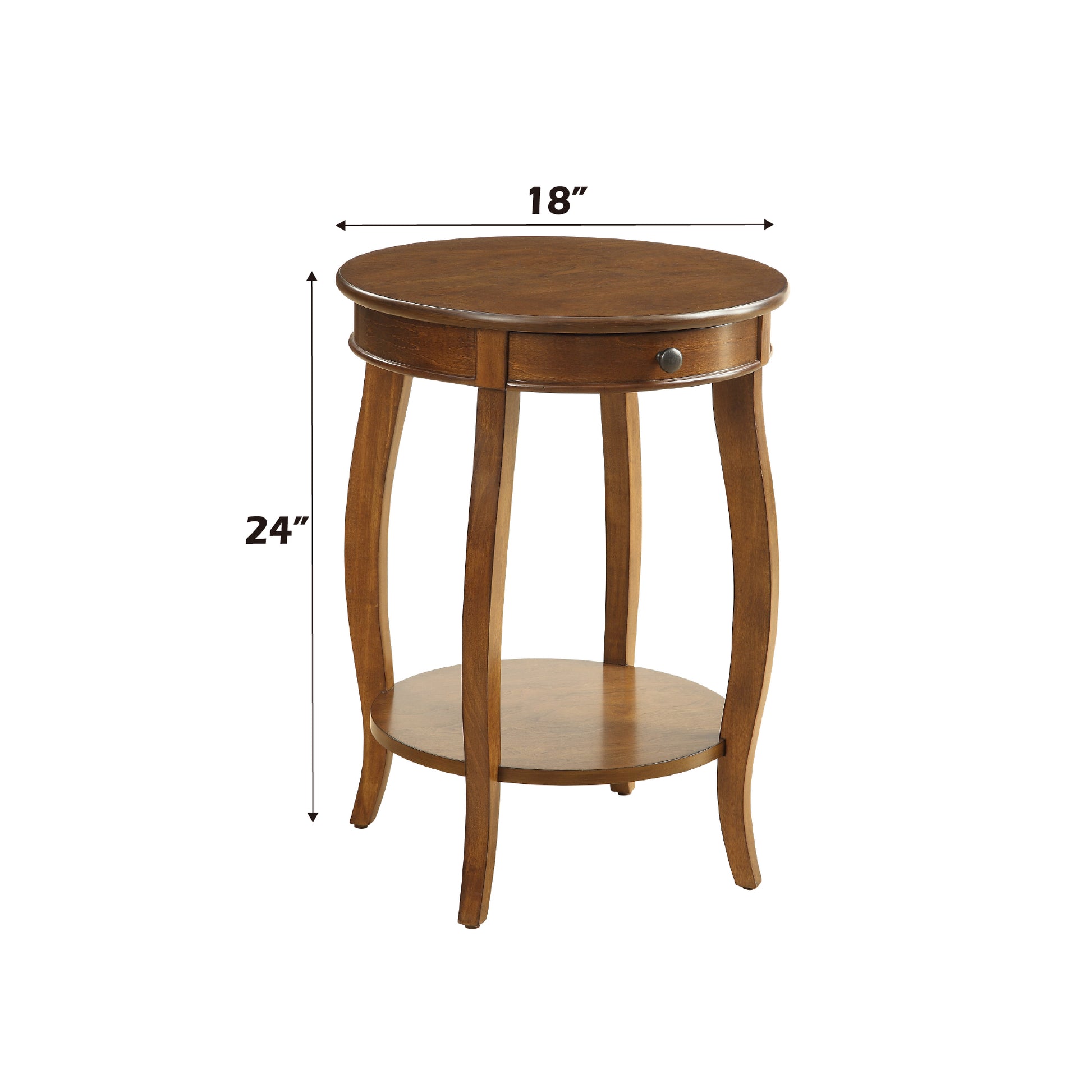 Alysa Walnut Finish Accent Table FredCo