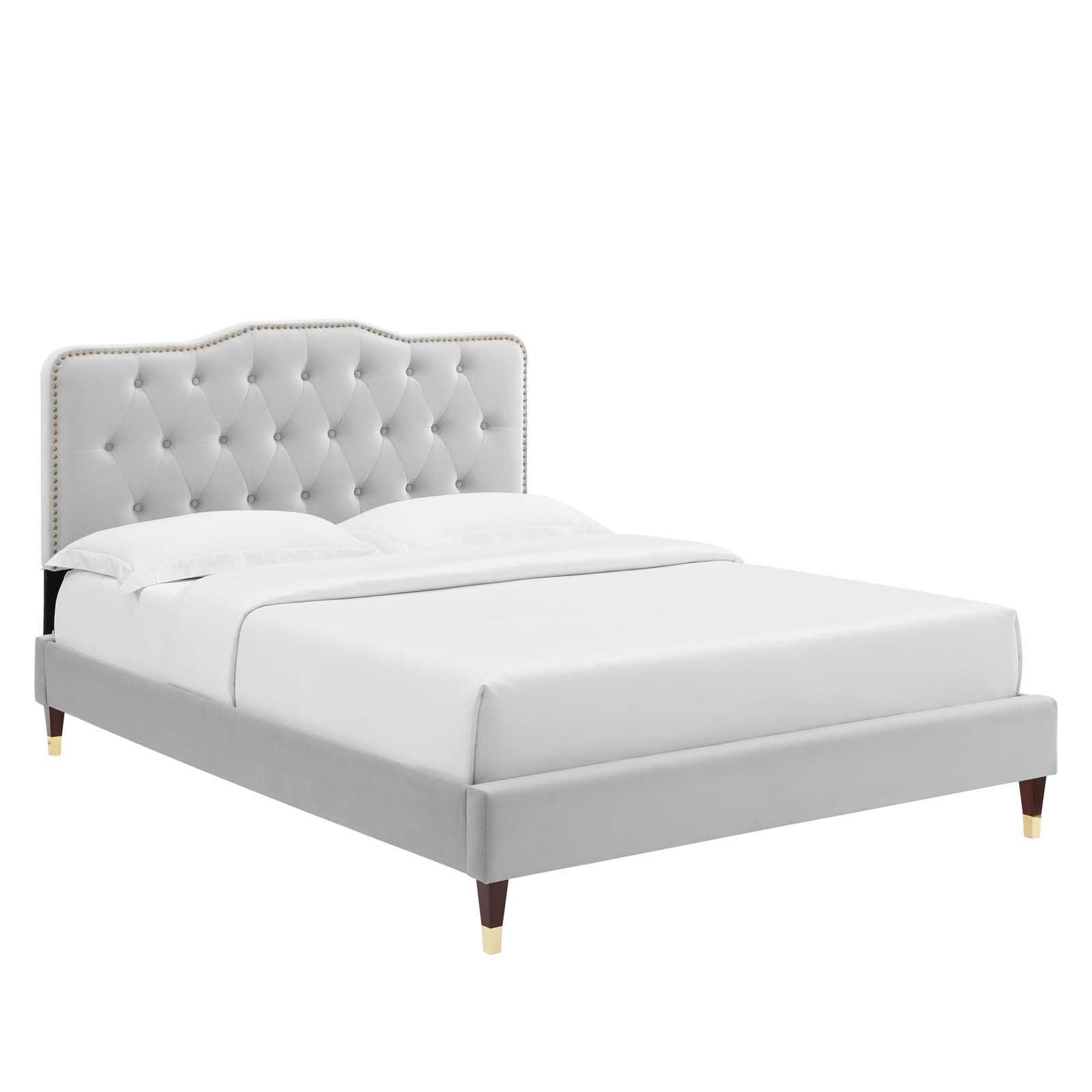 Amber Performance Velvet Twin Platform Bed, MOD-6779 FredCo