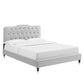 Amber Performance Velvet Twin Platform Bed, MOD-6779 FredCo