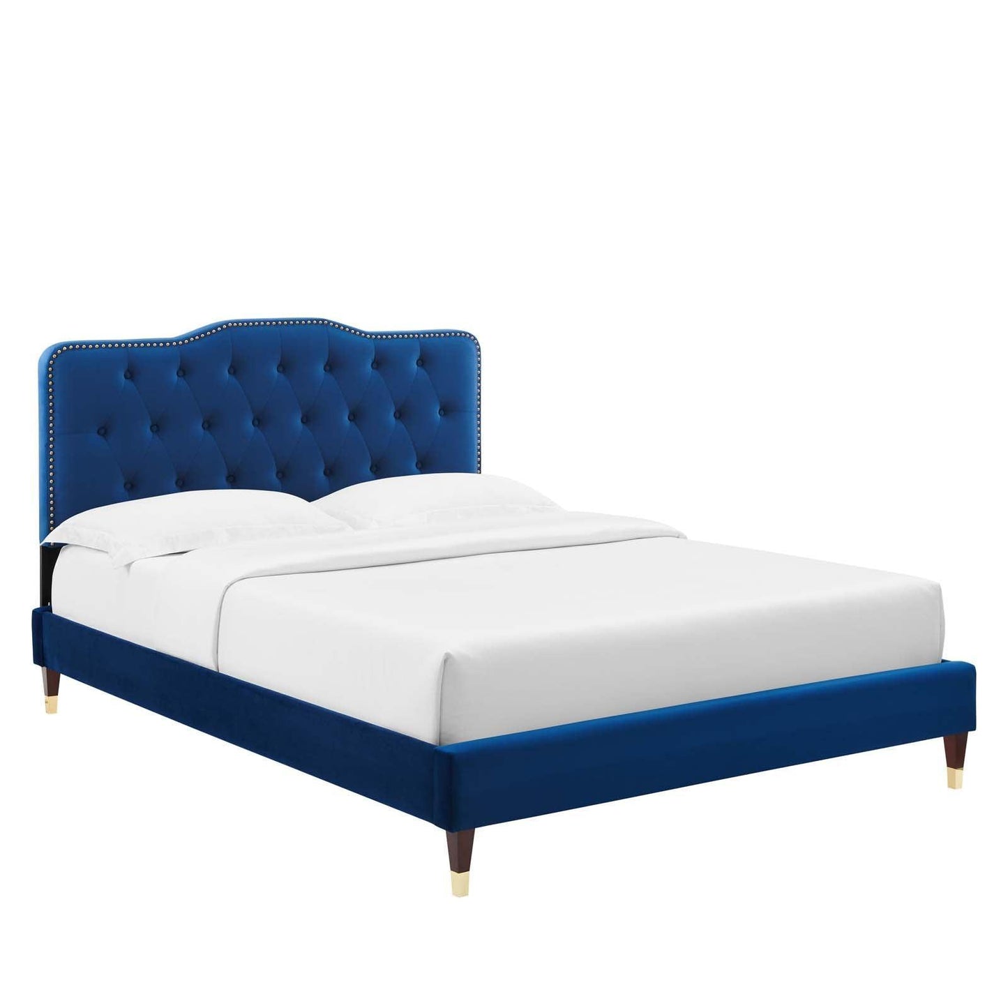Amber Performance Velvet Twin Platform Bed, MOD-6779 FredCo